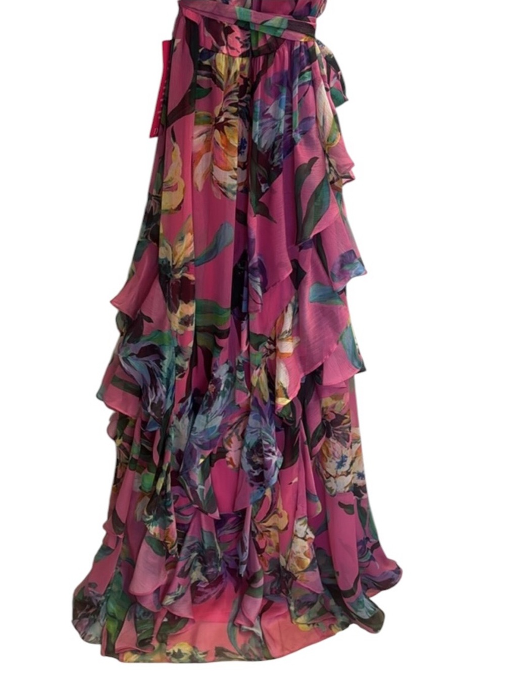 Alex Marie Nina Sleeveless Mock Neck A-Line Dress Fandango Pink NWT $248 - Picture 7 of 7